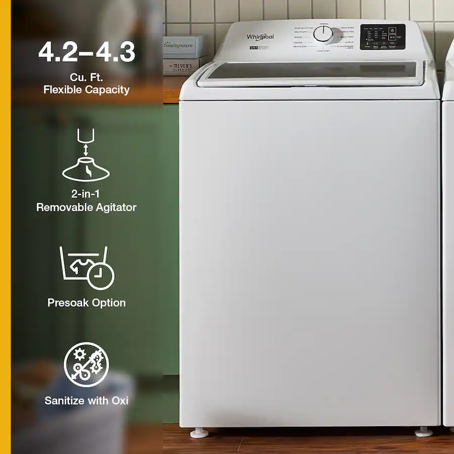 Whirlpool WTW4307SW 4.3 cu. ft. Top Load Washer — image 3